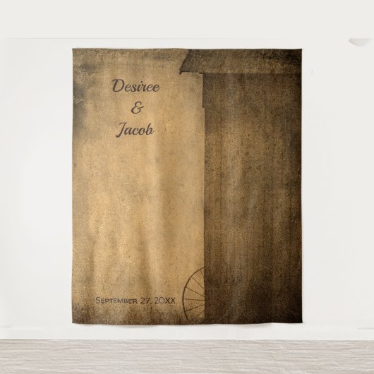 Tenture Rustic Country Grange Western Photo Booth Mariage (Devant)