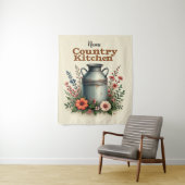Tenture Rustic Country Kitchen Wall Art - Farmhou de [Nom] (En situation)