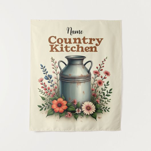 Tenture Rustic Country Kitchen Wall Art - Farmhou de [Nom] (Devant)