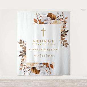 Tenture Rustic Fall Botanical Confirmation Photo Contexte