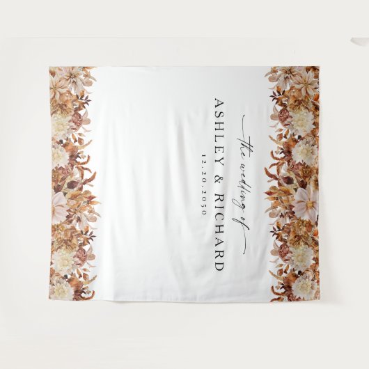 Tenture Rustic Fall laisse Mariage Backdrops (Devant (Horizontal))