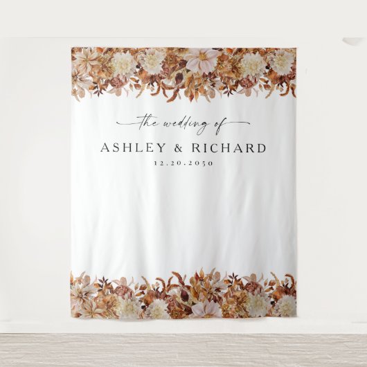 Tenture Rustic Fall laisse Mariage Backdrops (Devant)