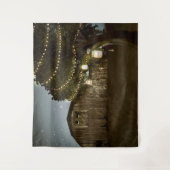 Tenture Rustic Grange Starry Mariage de nuit fond (Devant)