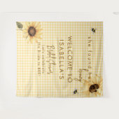 Tenture Rustic Honey Bee Bridal Shower Fabric Welcome Sign (Devant (Horizontal))