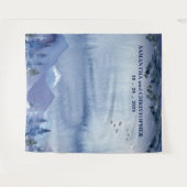 Tenture Rustic Misty Pine Forest Mariage Fond photo (Devant (Horizontal))