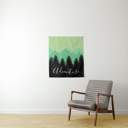 Tenture Rustic Mountains & Forest Adventure (En situation)