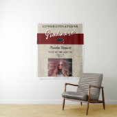 Tenture Rustic Red Félicitations Graduation Party Photo (En situation)