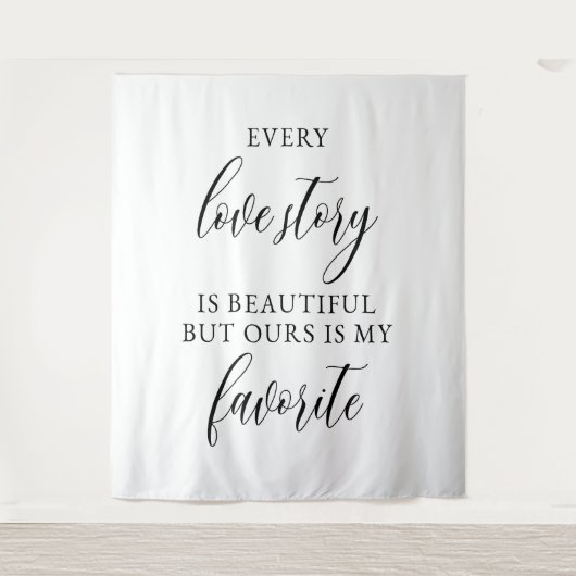 Tenture Rustic Wedding Backdrop Banner (Devant)