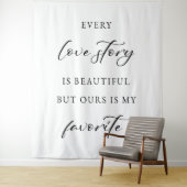 Tenture Rustic Wedding Backdrop Banner (En situation)