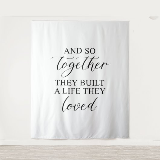 Tenture Rustic Wedding | Romantic Wedding Quote Banner (Devant)