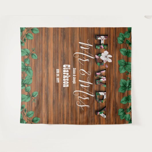 Tenture Rustic Wood Eucalyptus Howdy M. Mme Wall Contexte (Devant (Horizontal))