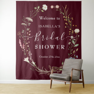 Tenture Rustique Bohème Chic Fleurs Sauvages Mariage Bourg
