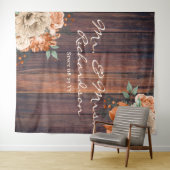 Tenture Rustique Burnt Orange Florales Photo Contexte Mari (En situation (horizontale))