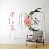 Tenture Rustique Fleurs Aquarelle Boho Chasse est Terminée (En situation (horizontale))