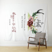 Tenture Rustique Floral Bohème Chasse est Terminée Mariage (En situation (horizontale))