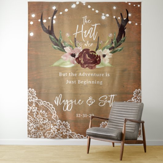 Tenture Rustique Floral Boho Chasse de Bourgogne est Termi (En situation)