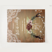 Tenture Rustique Floral Boho Chasse est Terminé Mariage (Devant (Horizontal))