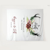 Tenture Rustique Floral Boho Chasse est Terminée Mariage (Devant (Horizontal))