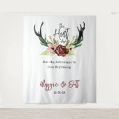Tenture Rustique Floral Boho Chasse est Terminée Mariage B (Devant)