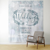 Tenture Rustique Floral Winter Wedding Contexte (En situation)