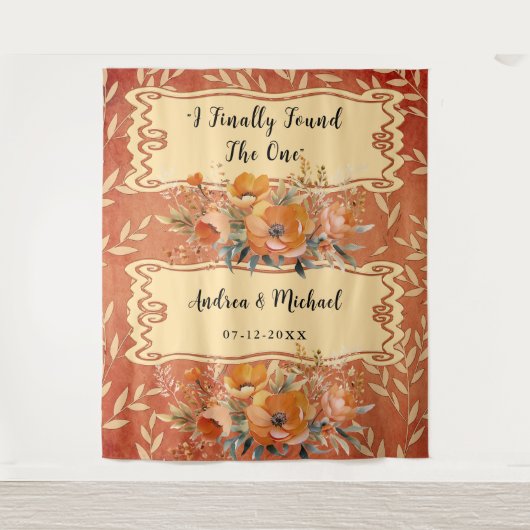 Tenture Rustique moderne Boho Neutre Terre Mariage fond (Devant)