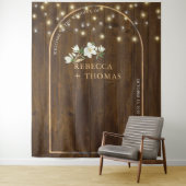Tenture Rustique String éclaire Gold Arch Magnolia Mariage (En situation)