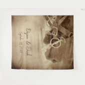 Tenture Rustique Western Brown Horse Photobooooooooooooth (Devant (Horizontal))