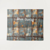 Tenture Rusty Metal Industrial 2 Text (Devant (Horizontal))