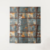 Tenture Rusty Metal Industrial 2 Text (Devant)