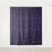 Tenture Rythmes royaux : Géométrie marocaine violette (Devant)