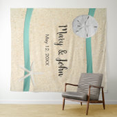Tenture Sable Dollar Beach Mariage Photo fond (En situation (horizontale))