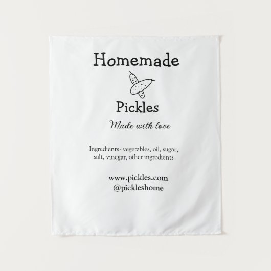 Tenture Sachets maison faits avec amour ajouter texte site (Devant)