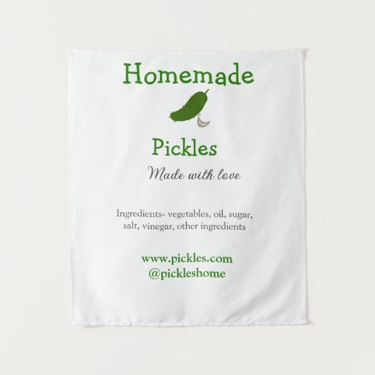 Tenture Sachets maison faits avec amour ajouter texte site (Devant)