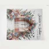 Tenture Sacred Bloom: A Moment of Grace Wedding Backdrop (Devant (Horizontal))