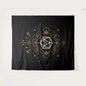 Tenture Sacred D20 dés minimaliste géométrie Tablette RPG (Devant (Horizontal))