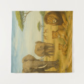 Tenture Safari Animaux Forêt Africaine (Devant)