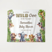 Tenture Safari Thème Baby shower Affiche de bienvenue (Devant (Horizontal))