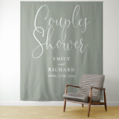 Tenture Sage Green Couples Wedding shower Fond photo (En situation)