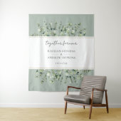 Tenture Sage Green Eucalyptus Mariage ensemble pour toujou (En situation)