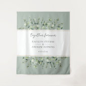 Tenture Sage Green Eucalyptus Mariage ensemble pour toujou (Devant)