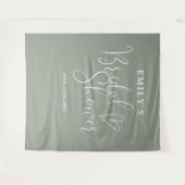 Tenture Sage Green Fête des mariées photo fond (Devant (Horizontal))