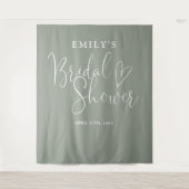 Tenture Sage Green Fête des mariées photo fond (Devant)