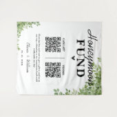 Tenture Sage Green Feuilles Honmoon Fund Mariage QR (Devant (Horizontal))