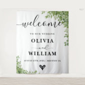 Tenture Sage Green Feuilles Verdure Mariage Affiche de bie (Devant)