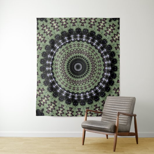 Tenture Sage Green Mandala (En situation)