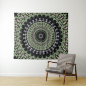 Tenture Sage Green Mandala (En situation (horizontale))