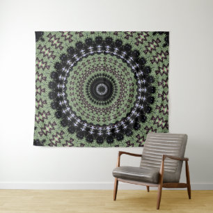 Tenture Sage Green Mandala