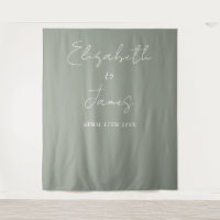 Sage Green Minimaliste Mariage Photo fond