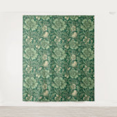 Tenture Sage Vert Vintage motif floral (Devant)