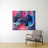 Tenture Sagesse Alien Psychédélique Scifi Art (En situation (horizontale))